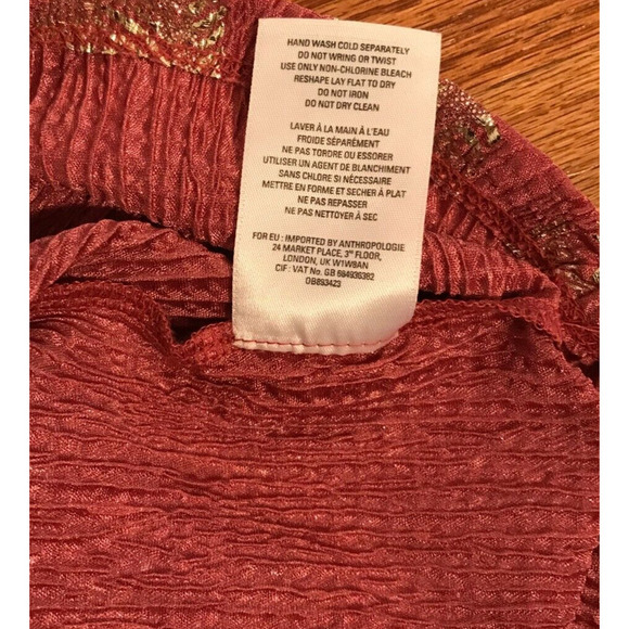 Anthropologie Feather Bone Rose with Gold Flower Halter Top - Size Small - Picture 8 of 8